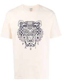 Kenzo футболка с вышивкой Tiger