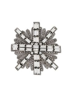 Haider Ackermann crystal snowflake pin