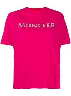 Moncler укороченная футболка с логотипом