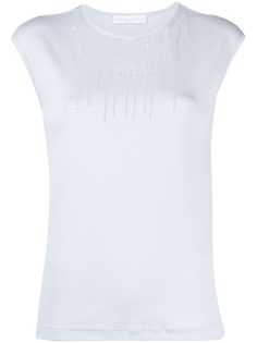 Fabiana Filippi sequin-embellished cap-sleeves top