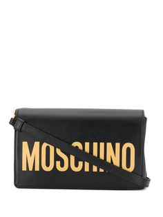 Moschino сумка на плечо с откидным клапаном и логотипом
