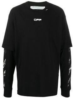 Off-White многослойная футболка с принтом Caravaggio