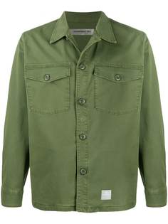 Department 5 logo embroidered shirt jacket