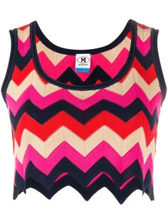 M Missoni трикотажный топ с узором зигзаг