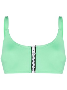 Moschino zip-front bikini top