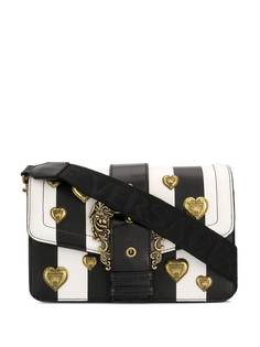 Versace Jeans Couture striped embellished shoulder bag