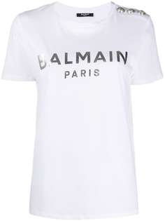 Balmain футболка с графичным принтом
