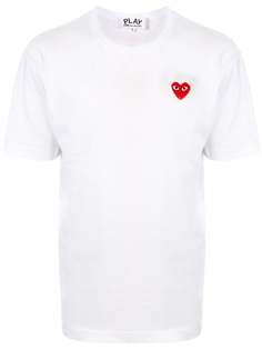 Comme Des Garçons Play футболка с вышитым логотипом