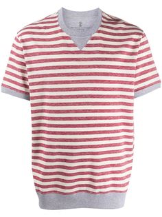 Brunello Cucinelli полосатая футболка