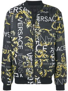 Versace Jeans Couture куртка-бомбер с принтом логотипа