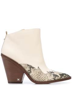 Sam Edelman pointed snakeskin-effect boots