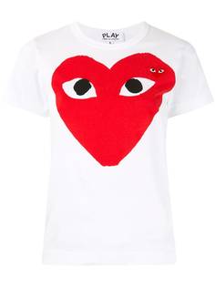 Comme Des Garçons Play футболка с нашивкой-логотипом и принтом