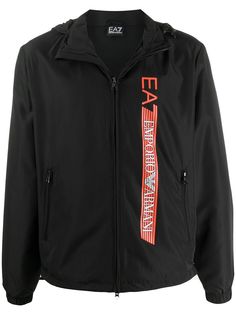 Ea7 Emporio Armani куртка с капюшоном и логотипом