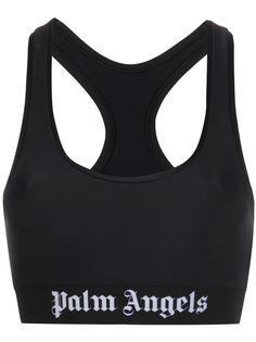 Palm Angels укороченный топ с логотипом