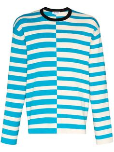 Sunnei two tone striped sweatshirt