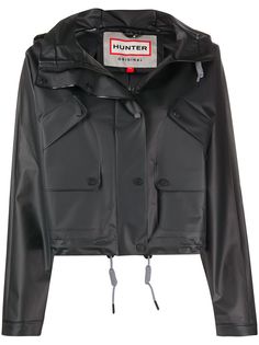 Hunter short hooded biker jacket