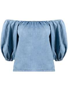 Pinko топ с открытыми плечами и объемными рукавами