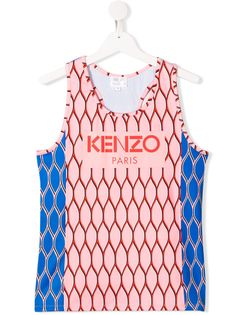 Kenzo Kids TEEN geometric-print tank top