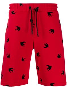 McQ Alexander McQueen swallow print track shorts