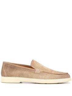 Santoni лоферы с перфорацией