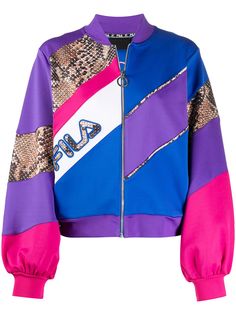 Fila спортивная куртка со вставками и логотипом
