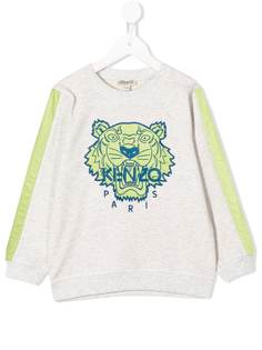 Kenzo Kids crew neck embroidered tiger sweater