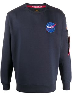 Alpha Industries толстовка с вышивкой NASA