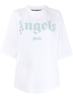 Palm Angels футболка с тисненым логотипом