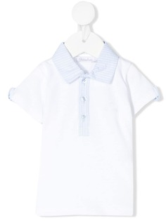 Patachou striped-collar polo shirt