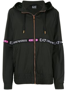 Ea7 Emporio Armani куртка с капюшоном и логотипом