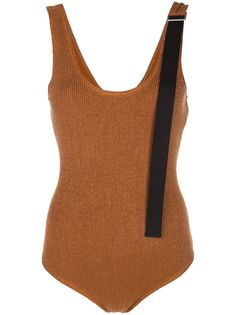 Jil Sander contrast-strap knitted bodysuit
