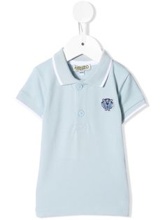 Kenzo Kids рубашка-поло с короткими рукавами и вышивкой