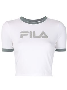Fila укороченная футболка с блестящим логотипом