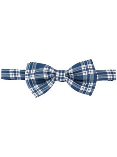 Canali checked print bow tie