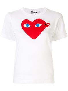 Comme Des Garçons Play футболка с нашивкой-логотипом и принтом