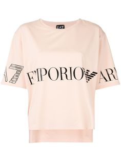 Ea7 Emporio Armani logo cropped T-shirt