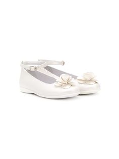 Colorichiari buckled floral-appliqué ballerina shoes