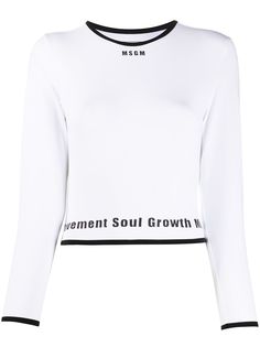 MSGM укороченный топ с длинными рукавами