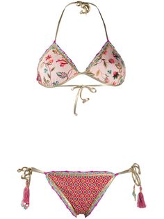 Anjuna embroidered floral print swim suit