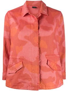 Aspesi camouflage-print fitted jacket