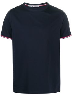 Moncler футболка с отделкой в полоску