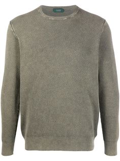 Zanone фактурный свитер с круглым вырезом