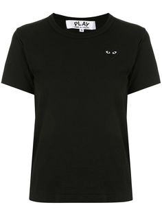 Comme Des Garçons Play футболка узкого кроя с вышивкой