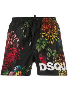 Dsquared2 плавки-шорты с принтом