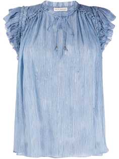 Ulla Johnson блузка Clea с жатым эффектом