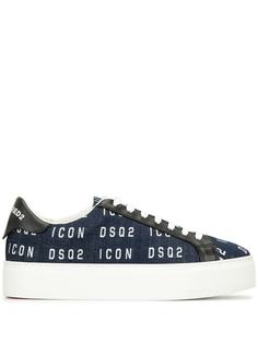 Dsquared2 джинсовые кроссовки Icon на платформе