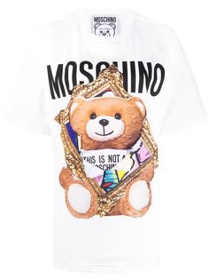 Moschino футболка Teddy Bear с логотипом