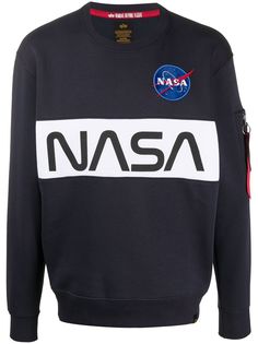 Alpha Industries x NASA embroidered logo sweatshirt