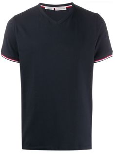 Moncler футболка с отделкой в полоску