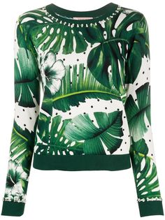 Twin-Set tropical print jumper